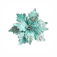 thumbnail image 1 of JeashCHAT Sequin Poinsettia Flower Picks, Christmas Tree Decorations, Fabric Artificial Christmas Flower Stem, Glitter Fake Floral for Vase Xmas Holiday Party Home Decor, 10.24" x 10.82", 1 of 6