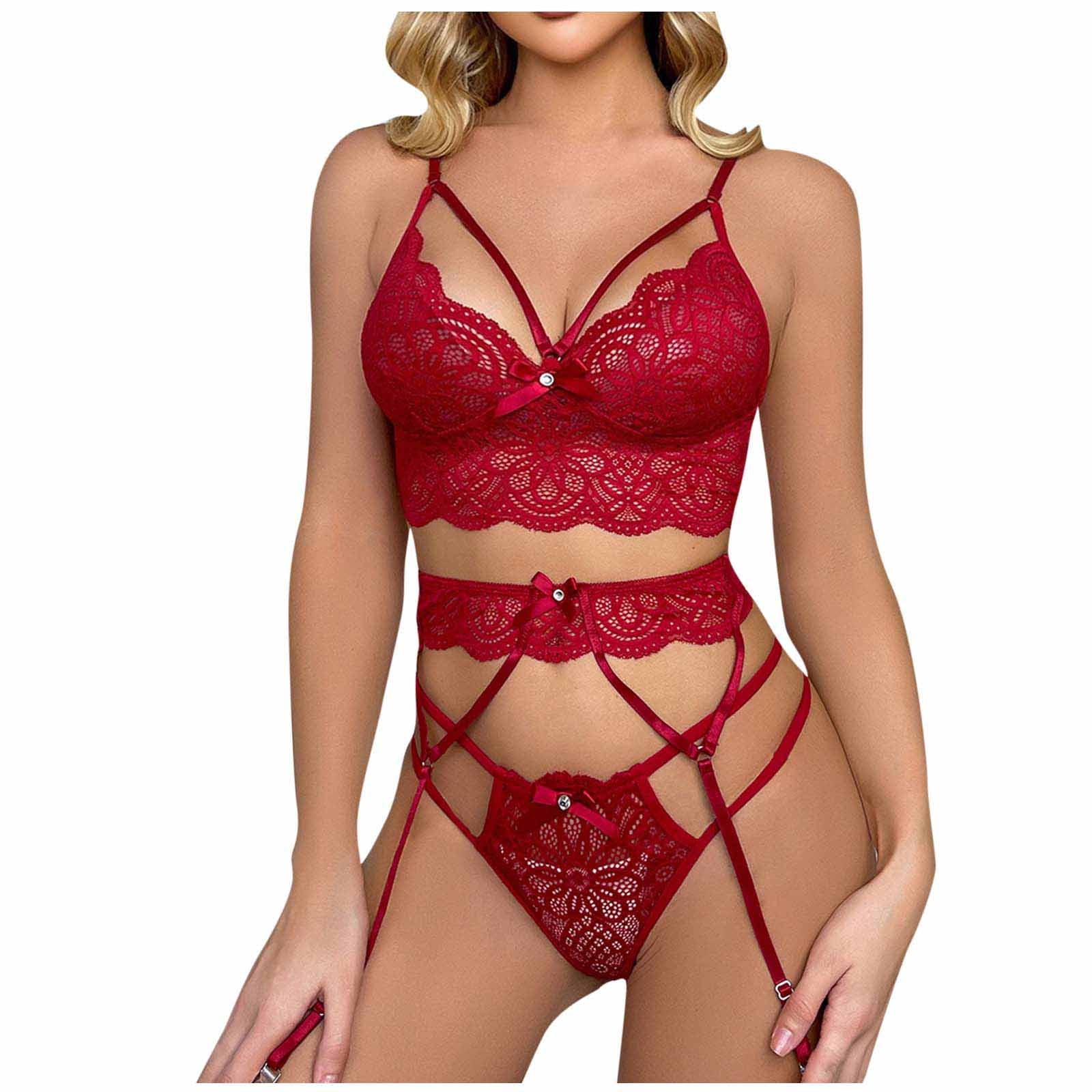 JeashCHAT Sexy Lingerie for Women Ladies Sexy Lingerie Sexy Black Dot Mesh  Lace Suit Passion Clothes Temptation Sexy Plus Size - Walmart.com