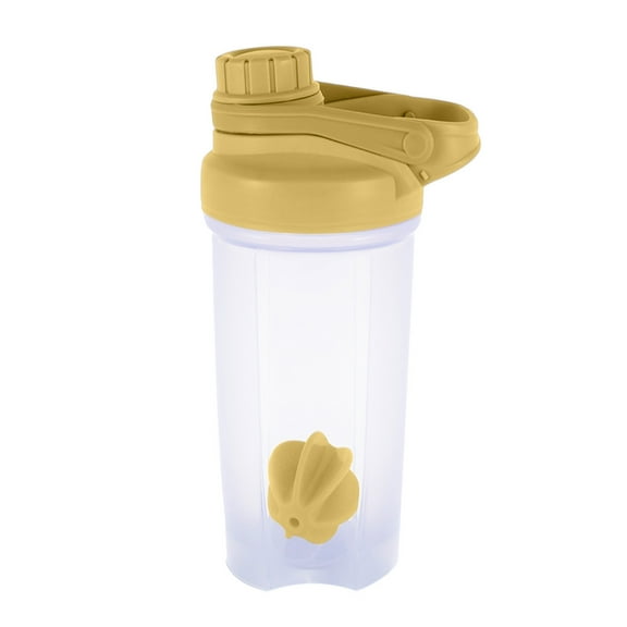 JeashCHAT Shaker Bottle for Protein Mixes, 700ml Protein Shaker Bottles, Leak Proof Shaker Cups for Protein Shakes, Portable Pre Workout Drink Cup, Water Bottle for Sports Fitness, Yellow