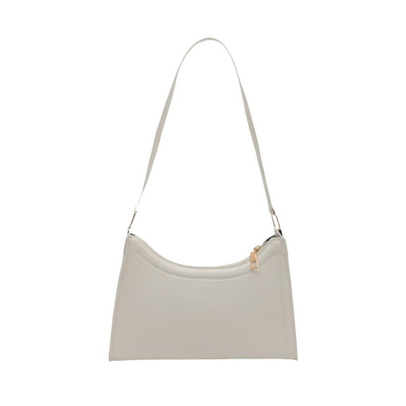 JeashCHAT Shoulder Bags for Women, Tote Handbag with Zipper Closure, Leather Underarm Purse, Fashion Purses and Handbags for Ladies (White)