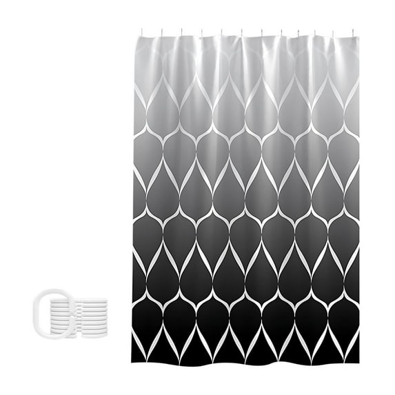 JeashCHAT Shower Curtain Set for Bathroom, Waterproof Fabric Shower Curtain with 12 Hooks, 71" x 79", Bath Accessories, Machine Washable