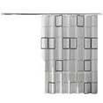 JeashCHAT Shower Curtain Waterproof Fabric Shower Curtain Liner with 6