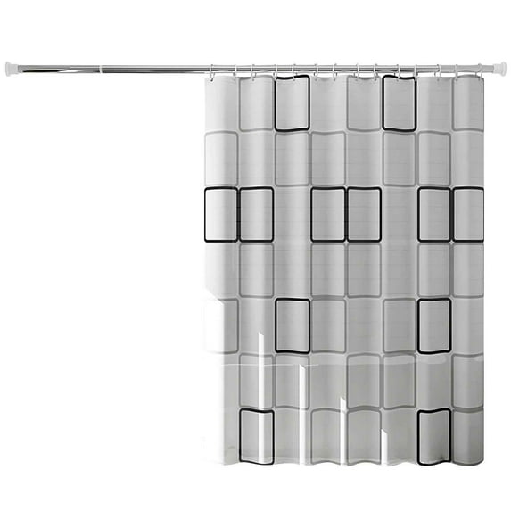 JeashCHAT Shower Curtain Waterproof Fabric Shower Curtain Liner with 6 Hooks, Mildew Resistant PEVA Shower Curtain, Machine Washable, 32 x 71 Inches