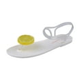 thumbnail image 1 of JeashCHAT Slip On Slide Sandals for Women Women's Flip Toe Sandals Transparent Fruit Shoes Flat Bottomed Slippers (White), 1 of 5