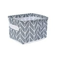 thumbnail image 1 of JeashCHAT Small Foldable Canvas Fabric Storage Bins Basket Closet Shelf Organizer with Handles for Bathroom Home Office Dorm, Gray, 1 of 1