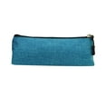 thumbnail image 1 of JeashCHAT Small Pencil Case Triangular Design Pencil Pouch Stationery Bag Zipper Canvas Pen Case Pencil Storage Bag for Office College, Blue, 1 of 6