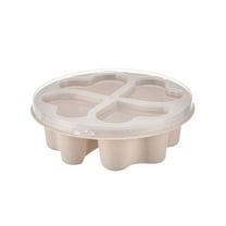 JeashCHAT Snack Box, Divided Bento Box with Clear Lid, 4 Compartments Fruit Snack Candy Box, Meal Prep Containers, Food Storage Containers for Work Travel Picnic, White