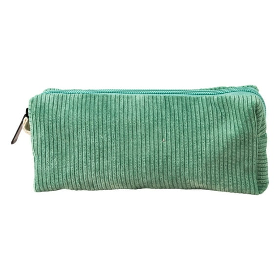 JeashCHAT Soft Corduroy Pencil Pouch Solid Color Pencil Case Vintage Stationery Pen Bag with Sturdy Zipper, Office Stationery Organizer