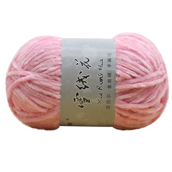 JeashCHAT Soft Velvet Yarn Chenille Yarn for Crocheting and Knitting Super Bulky Baby Blanket Yarn Solid Color Yarn for Crochet Weaving Crafts, 100g, 196 Yards