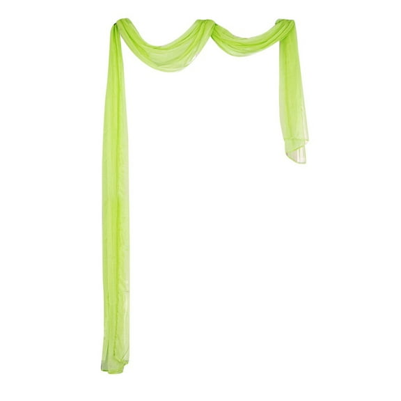 JeashCHAT Solid Color Drape/Panels , Basic Rod Pocket Sheer Voile Window Curtain Panels, Home Decoration Sheer Voile Scarf Valance for Wedding - 35" W x 197" L, Assorted Colors