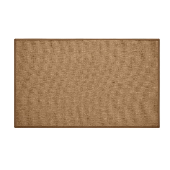 JeashCHAT Solid Color Front Door Mat, Indoor Outdoor Entrance Floor Mat Stain Resistant Welcome Floor Doormat Non-Slip Backing Low Profile Doormat for Entryway, 23.6 X 15.7in, Brown