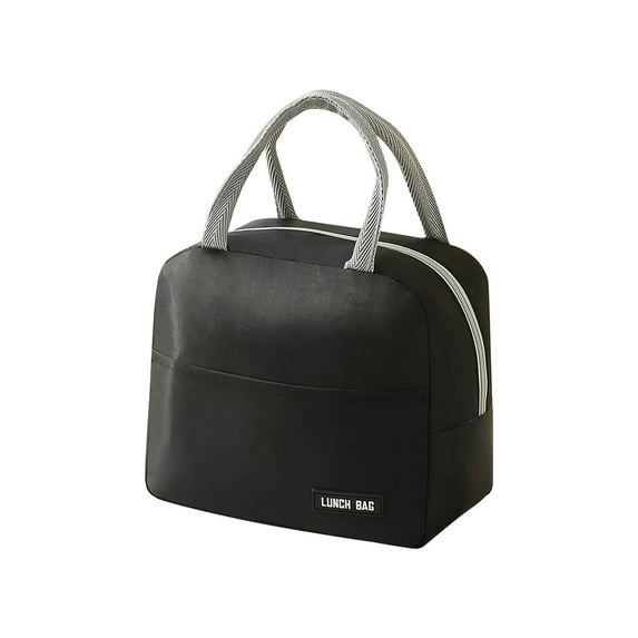 JeashCHAT Solid Color Twill Bento Bag Portable Insulation Bag Thickened Student Lunch Box Bag Lunch Bag Lunch Bag