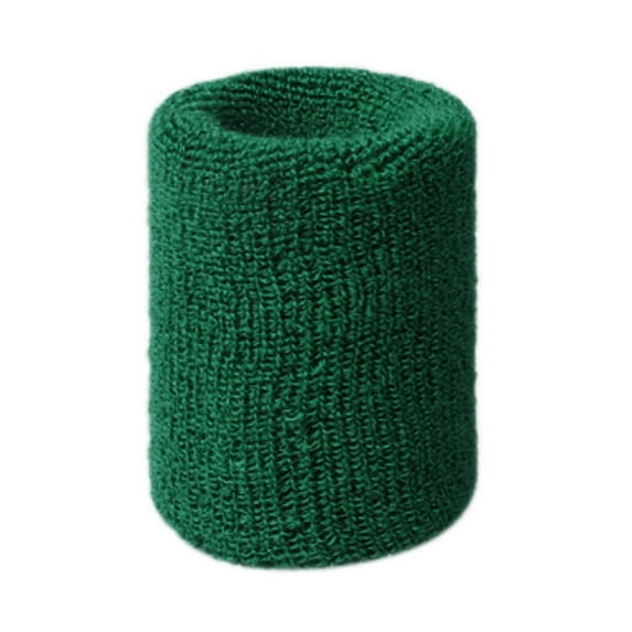 JeashCHAT Sports Wristbands Absorbent Breathable Cotton Sweatband for Men and Women, Wrist Band for Tennis Football Basketball Running Gym (Green)