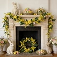 thumbnail image 1 of JeashCHAT Spring Garland with Flowers, Artificial Floral Vine for Mantel Fireplace Table Runner Wall Door Home Decor, Wedding Holiday Party Supplies, 71", 1 of 6