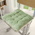 thumbnail image 1 of JeashCHAT Square Chair Cushion Soft Comfortable Seat Cushion Thicken Velvet Plush Chair Pad for Indoor Kitchen Dining Chair Office Chair, 16"x16", Green, 1 of 6