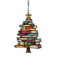 thumbnail image 1 of JeashCHAT Stacked Books Christmas Tree Ornaments Gift for Book Lovers Acrylic Stack Colorful Books Hanging Ornament Christmas Tree Decoration, 3.15", 1 of 6