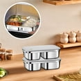 thumbnail image 1 of JeashCHAT Stainless Steel Bento Box, 3 Compartments Lunch Box for Adults, Leak-Proof Bento Lunch Container for Work Travel Picnic, Divided Food Storage Containers, White, 1 of 5