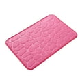 thumbnail image 1 of JeashCHAT Stone Embossed Bathroom Rug Memory Foam Bath Mat Ultra Soft Water Absorbent Floor Mat Non Slip Bath Rug Machine Washable Small Carpet, 15.7"x23.6", Pink, 1 of 5