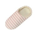 thumbnail image 1 of JeashCHAT Stripe Fuzzy Slippers for Women Men, Soft Plush Comfy Slip On House Slippers Warm Soft Soled Indoor Floor Cotton Slipper for Home Hotel Bedroom, 1 of 8