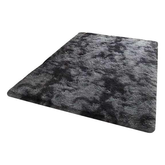 JeashCHAT Super Soft Shaggy Rugs Fluffy Carpets Indoor Modern Rectangle Plush Area Rugs for Living Room Bedroom Nursery, Black 16" x 24"