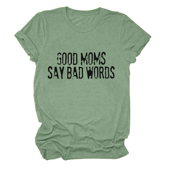 JeashCHAT T Shirts for Women Plus Size,Womens Summer Casual Shirt Letter Print Shirt Top T-Shirt Short Sleeve Cute Graphic Tee Shirts