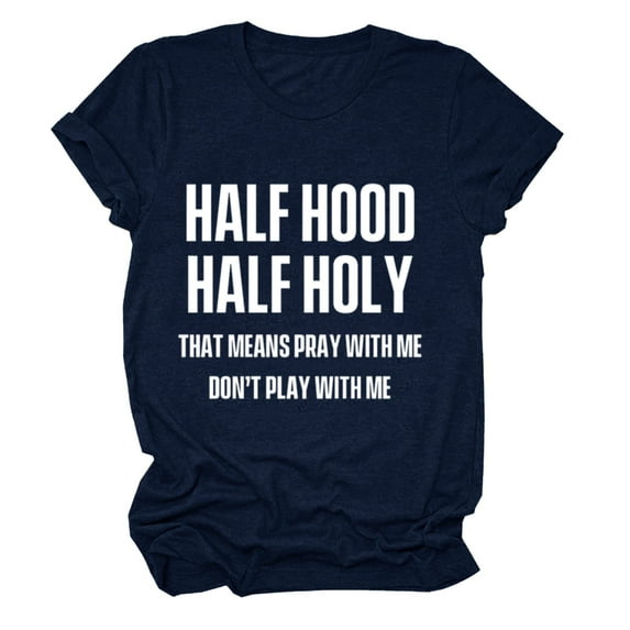 JeashCHAT T Shirts for Women Plus Size,Womens Summer Casual Shirt Letter Print Shirt Top T-Shirt Short Sleeve Cute Graphic Tee Shirts