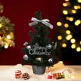 thumbnail image 1 of JeashCHAT Tabletop Christmas Tree, 11.81 inch Mini Artificial Christmas Tree Decoration, Small Xmas Tree with Bows, Gift Box and Ball Ornaments for Holiday Party Decorations Gifts, Silver, 1 of 6
