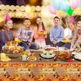 thumbnail image 1 of JeashCHAT Thanksgiving Tablecloth Maple Leaf Pumpkin Turkey Theme Disposable Rectangle Table Cover for Thanksgiving Party Decorations Supplies 54 x 108 Inches, 1 of 6