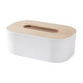 thumbnail image 1 of JeashCHAT Tissue Box Cover Stylish Tissue Box Holder Decorative Tissue Box for Kitchen Bathroom Vanity Dresser Night Stand Table Countertop Office Dorm Car, White, 1 of 6
