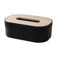 thumbnail image 1 of JeashCHAT Tissue Box Cover Stylish Tissue Box Holder Decorative Tissue Box for Kitchen Bathroom Vanity Dresser Night Stand Table Countertop Office Dorm Car, Black, 1 of 6