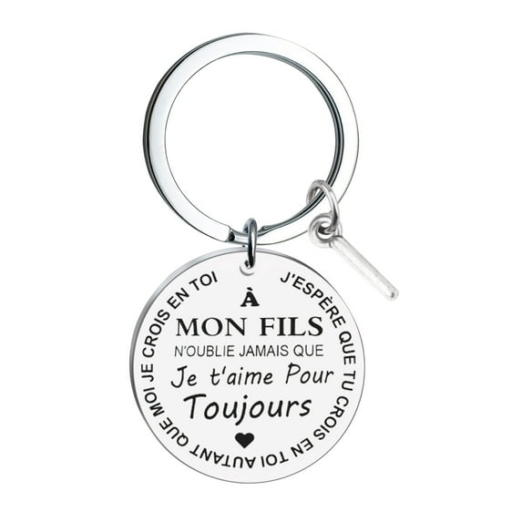 JeashCHAT To My Son Daughter Keychain Gifts From Mom Dad, Inspirational Gifts Graduation Gifts Birthday Gifts for Daughter Son