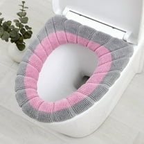JeashCHAT Toilet Seat Cover Pads Stretchable Washable Cloth Soft Thicker Warmer Bathroom Toilet Seat Cover