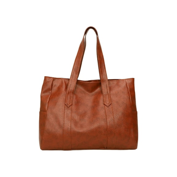JeashCHAT Tote Bag for Women, Ladies Vintage Soft Leather Shoulder Bag, Large Casual Handbag for Work Travel Dating College, Gift for Mother, Wife, Female Friends