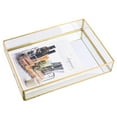 thumbnail image 1 of JeashCHAT Tray Mirror Gold Mirror Tray Perfume Plate Makeup Plate Dressing Table, 1 of 3