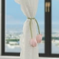 thumbnail image 1 of JeashCHAT Tulips Curtain Tiebacks, Spring Decorative Curtain Holdbacks Rope with Tulip Flowers, Home Office Outdoor Curtain Tie Backs Drapes Fasteners Floral Rope, Pink, 1 of 6