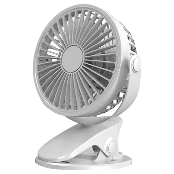 JeashCHAT USB Desk Fan , Small But Powerful, Portable Clip-on Fan Personal Fan with Sturdy Clamp, Quiet 3 Speed Mini Desktop Cooling Fan for Bedroom Office Car Dorm Room (White)