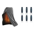 thumbnail image 1 of JeashCHAT USB Heated Blanket Shawl, Cordless Electric Blanket, Super Cozy Soft Wearable Shawl for Winter, Flannel Warm Blanket for Travel Home Car Office Chair, 39x28in, Dark Gray, 1 of 2