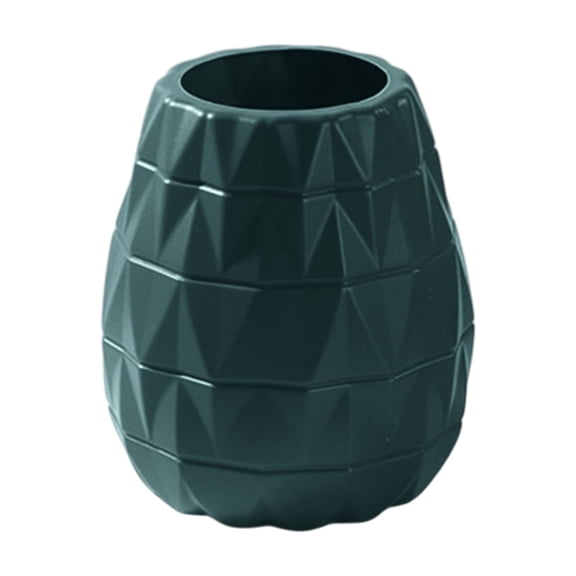 JeashCHAT Unbreakable Plastic Vase Decorative Flower Vase for Home Office Patio, Modern Geometric Small Vase for Bedroom Living Room Kitchen Table Centerpiece, Green