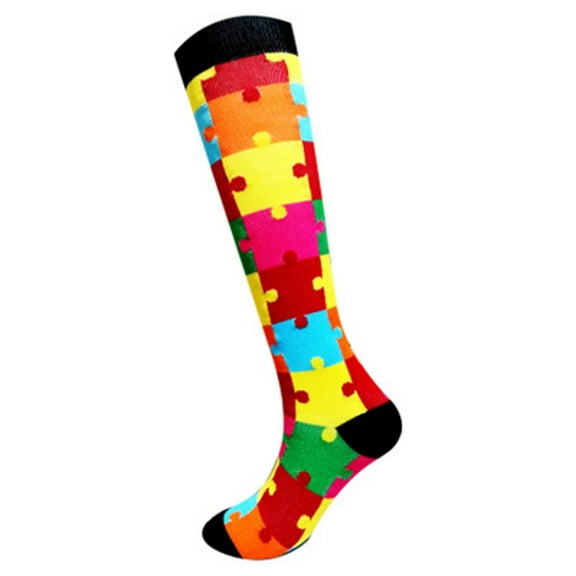 JeashCHAT Unisex 8 Pairs Socks Brede Kalf Compressie Sports Socks