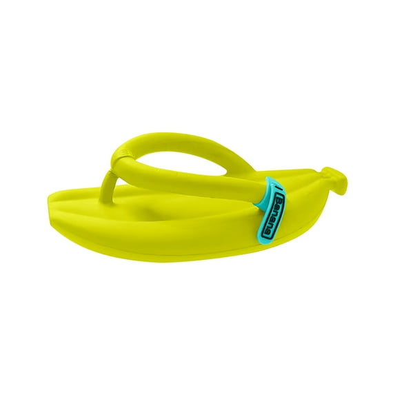 JeashCHAT Unisex Banana Shape Flip Flops for Women Men Slides Sandals Non Slip Lightweight Thick Bottom Soft Pillow Slippers Bathroom Shower Summer Pool Beach Fruit Shoes