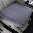 thumbnail image 1 of JeashCHAT Universal Car Seat Cushion, Soft Warm Faux Rabbit Fur Winter Auto Seat Cover, Fluffy Plush Vehicle Seat Protector Pad with Non-Slip Backing, Car Accessories Car Interior, Gray, 1 of 3