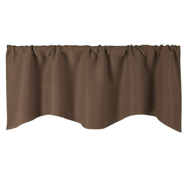 JeashCHAT Valance and Swag for Window, Blackout Valance Curtain for Kitchen Bathroom Living Room, Thermal Insulated Window Treatment, Rod Pocket Short Curtain, 52x18 inch Clearance