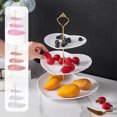 thumbnail image 1 of JeashCHAT Valentine's Day 3-Tier Heart Cupcake Stand, Tiered Serving Tray Plastic Dessert Fruits Snack Candy Display Stand for Tea Party Baby Shower Wedding Birthday, 1 of 6