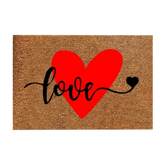 JeashCHAT Valentine's Day Carpet Love Living Room Bedroom Doormat Holiday Floor Mat Gift Mat