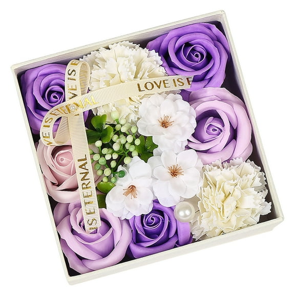 JeashCHAT Valentine's Day DIY Soap Flower Gift Rose Box Wedding Home Festival Gift