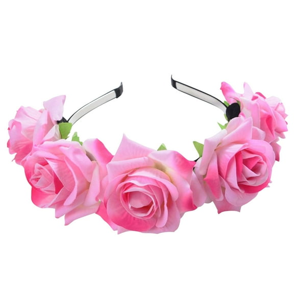 JeashCHAT Valentine's Day Floral Flower Festival Wedding Garland Hair Head Band