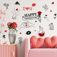 thumbnail image 1 of JeashCHAT Valentine's Day Wall Decals Removable Wall Stickers Peel and Stick Wall Decor for Bedroom Living Room Valentine's Day Decorations, 1 of 6
