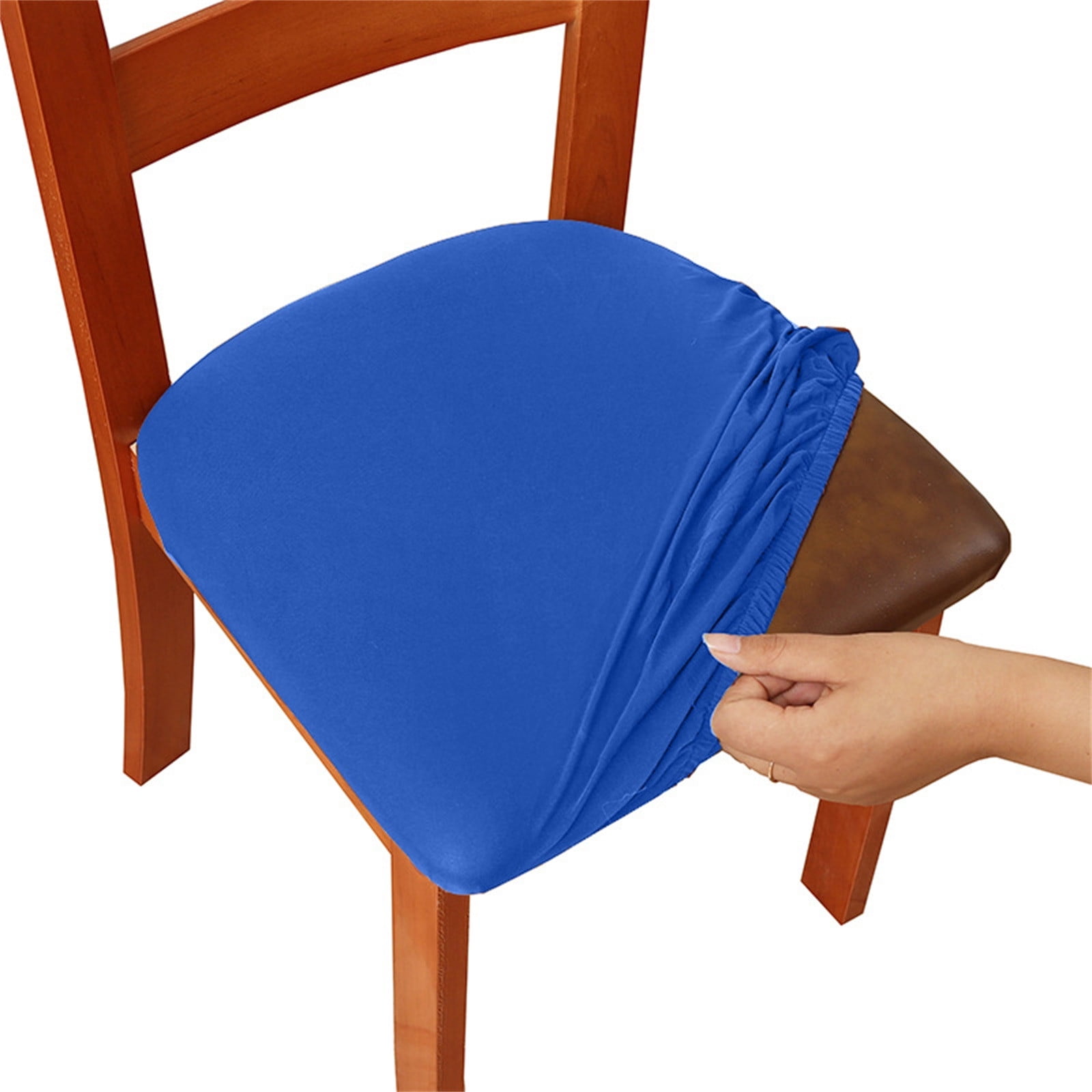JeashCHAT Velvet Seat Covers for Dining Room Chair, Stretch Solid Color