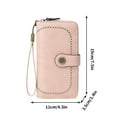 thumbnail image 1 of JeashCHAT Wallets for Women Leather Credit Card Holder Large Capacity Wristlet Ladies Travel Wallet Purse, Pink, 1 of 6