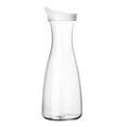 thumbnail image 1 of JeashCHAT Water Carafe with Flip Top Lid, Round Base Juice Containers, 1 Liter Clear Plastic Pitcher for Water, Lemonade, Iced Tea, Juice, Beverage, Cold Brew, 1 of 6